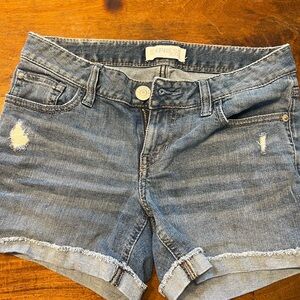 Express Women's Distressed Blue Jean Shorts